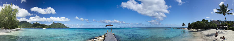 Panorama of Idyllic beach in Huahine French Polynesia Photograph by David Smith
