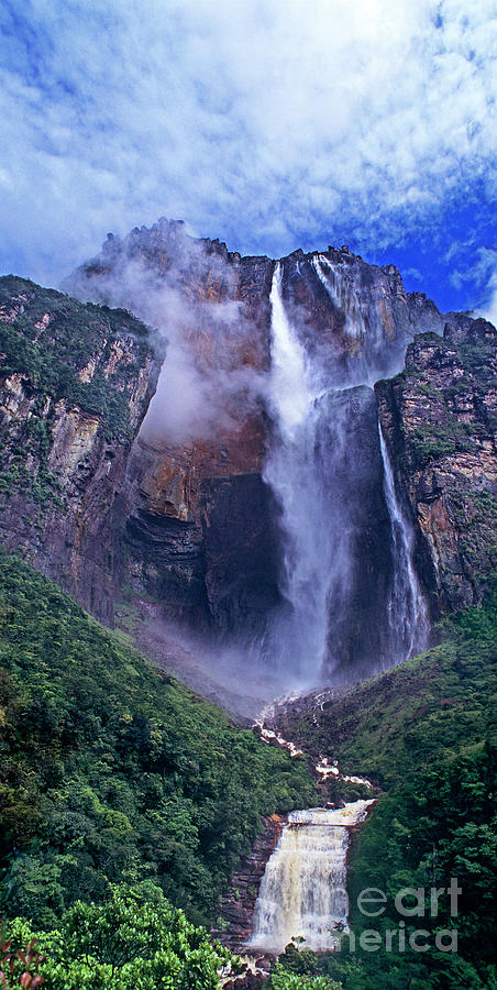 Panorama Angel Falls Canaima National Park Venezuela Photograph by Dave Welling