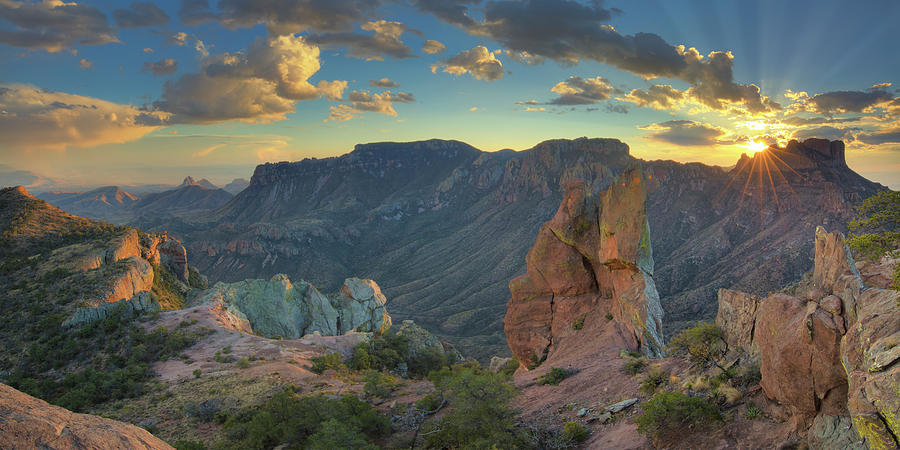 Panorama from Lost Mine at Big Bend National Park 5 Photograph by Rob Greebon