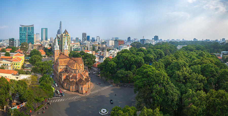 Panorama Ho Chi Minh City - Duc Ba Church Photograph by Huynh Thu ...