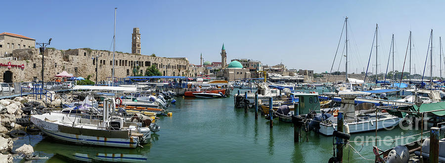 Panorama in Acre harbor Photograph by Arik Baltinester