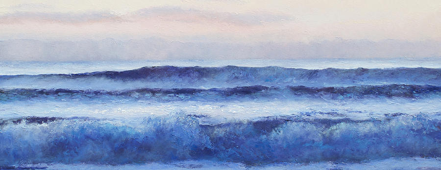 Panorama ocean painting Painting by Jan Matson