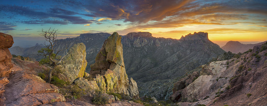 Panorama of Big Bend National Park from Lost Mine Trail 1 Photograph by Rob Greebon