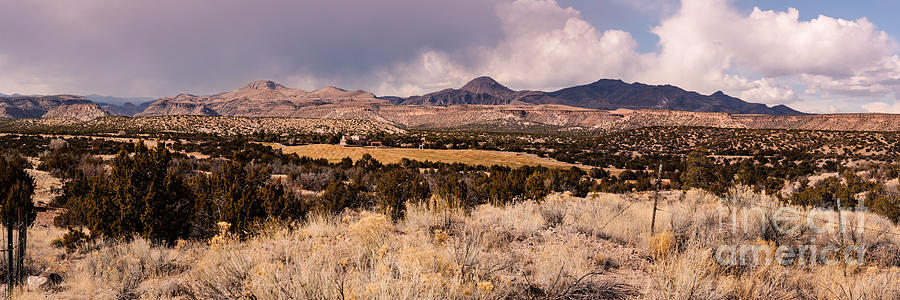 Panorama of Cochiti Lake Golf Club - Cochiti Pueblo Jemez Mountains New Mexico Photograph by Silvio Ligutti