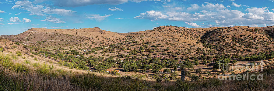Panorama of Davis Mountains State Park and Skyline Drive from Montezuma Quail Trail - West Texas Photograph by Silvio Ligutti