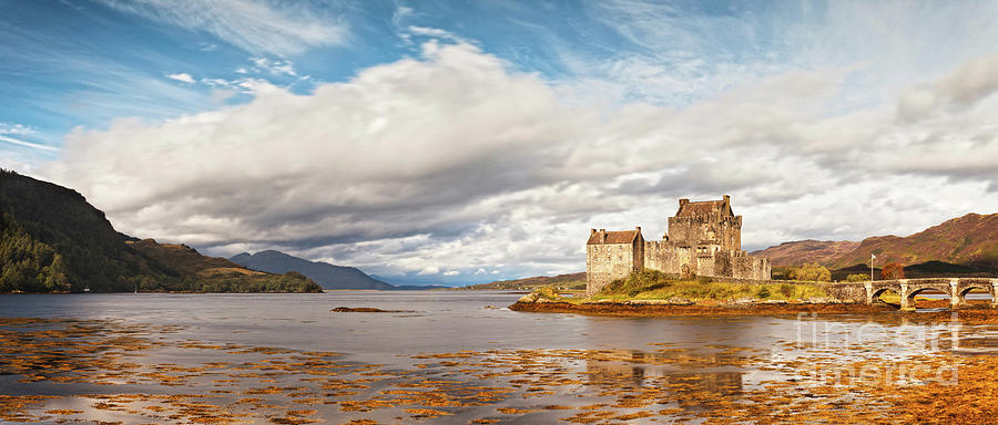 Castle Photograph - Panorama of Eilean Donan Castle Scotland by Colin and Linda McKie