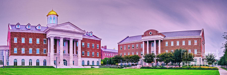 Panorama of Harold Clark and Annette Caldwell Simmons Hall - Southern Methodist University - Dallas Photograph by Silvio Ligutti
