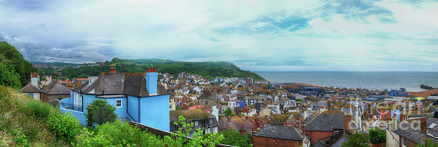 panorama of Hastings Town, East Sussex, England Photograph by Ariadna De Raadt