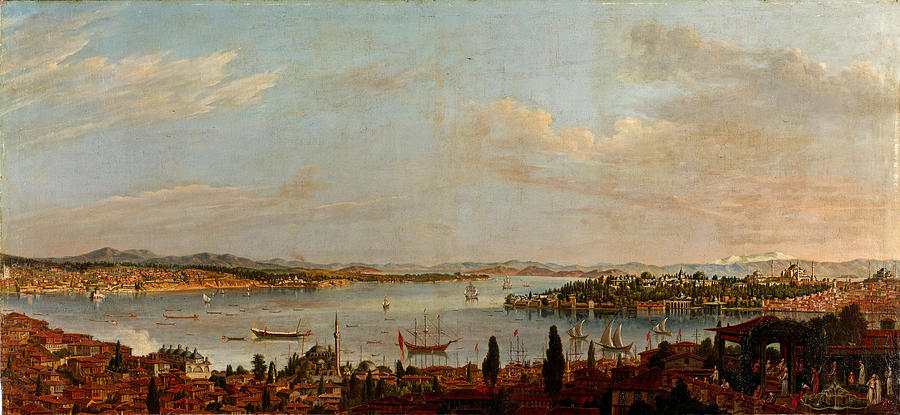 Panorama of Istanbul Painting by Antoine de Favray
