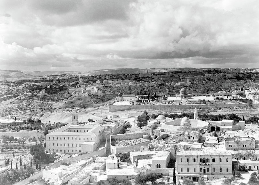 Panorama of Jerusalem 1942 Photograph by Munir Alawi