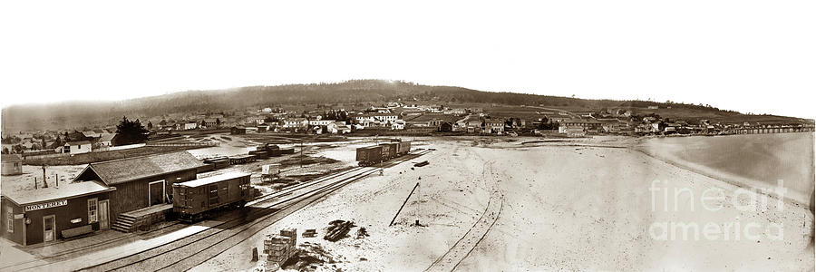 Beach Photograph - Watkins Panorama of Monterey, California 1882 by Monterey County Historical Society