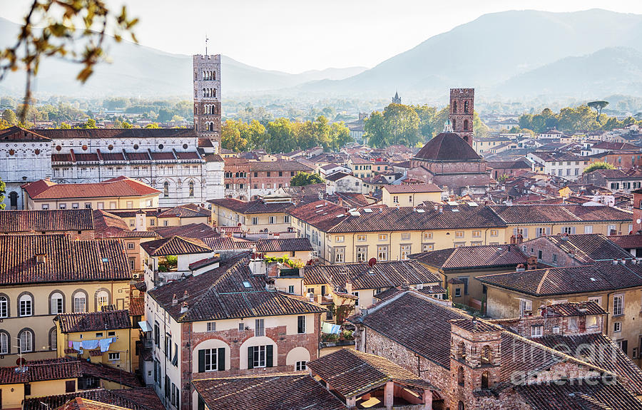 panorama of old town Lucca, Italy Photograph by Ariadna De Raadt