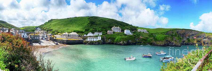 panorama of old village Port Isaac, Cornwall Photograph by Ariadna De Raadt