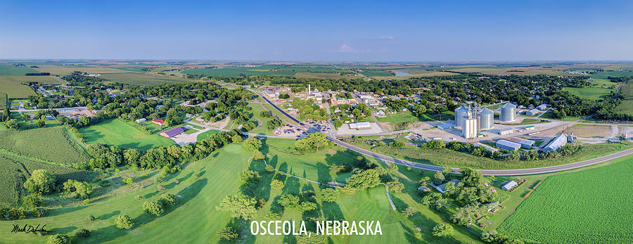 Panorama of Osceola Nebraska Poster Version Photograph by Mark Dahmke
