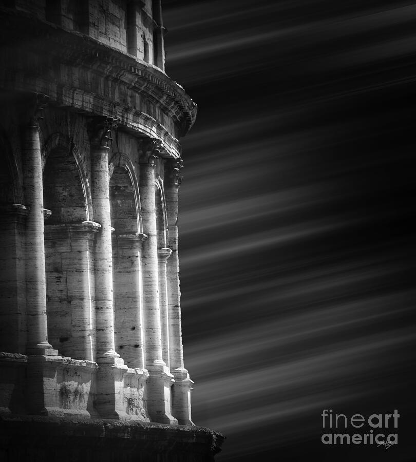 Black And White Photograph - Panorama Of Roma by Stefano Senise