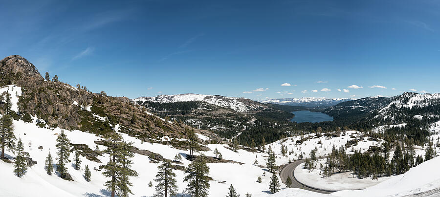 Panorama of Sierra Nevada mountains from Donner Pass Photograph by ...