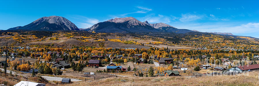 Panorama of Silverthorne in the Fall - White River National Forest - Rocky Mountains - Colorado Photograph by Silvio Ligutti