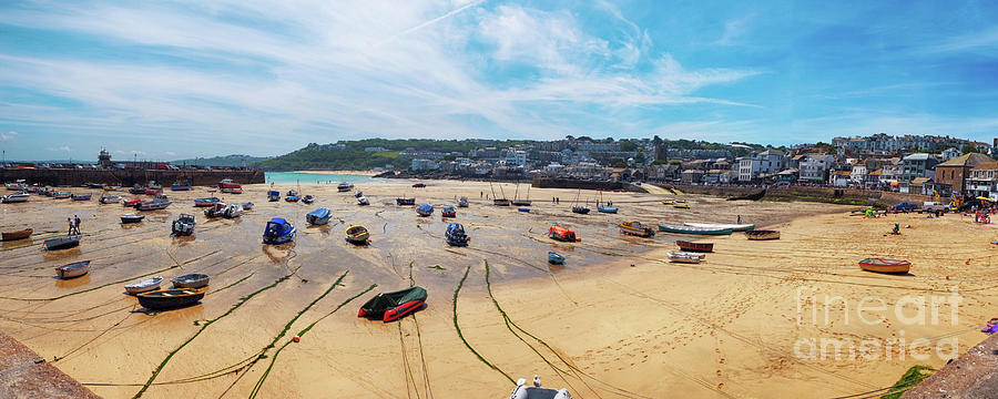 panorama of St.Ives beach, Cornwall  Photograph by Ariadna De Raadt