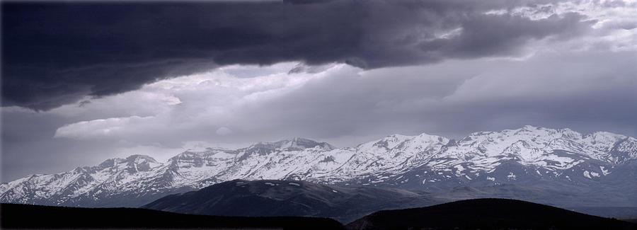M-11119 and M-11120, Panorama of Stormy East Humboldt Range, NV Photograph by Ed Cooper Photography