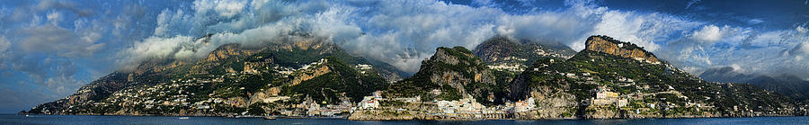 Mountain Photograph - Panorama of the Amalfi Coastline by David Smith