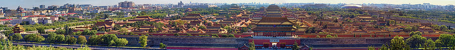Panorama Of The Forbidden City In Bejing Photograph