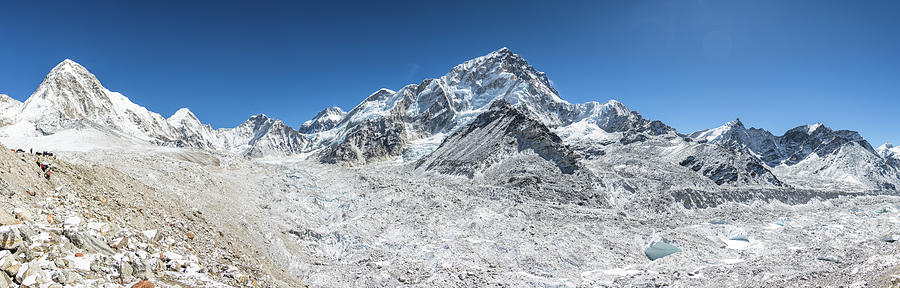 Panorama of the Khumbu glacier  Photograph by Didier Marti