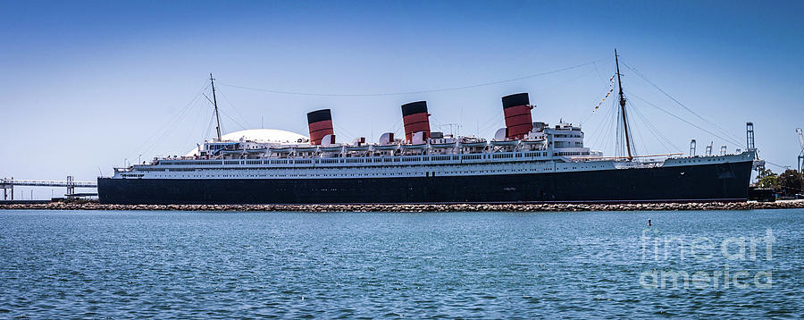 Panorama of the Queen Mary Photograph by Thomas Marchessault