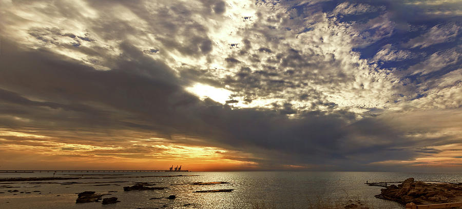 Panorama of the sunset in Caesarea by Adriana Zoon Panorama of the sunset in Caesarea by Adriana Zoon