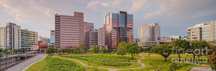 Panorama of the Texas Medical Center From Fannin Street Transit Center Overpass - Houston Texas Photograph by Silvio Ligutti