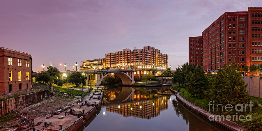 Twilight Panorama of Uptown Houston Business District and Galleria Area  Skyline Harris County Texas Greeting Card by Silvio Ligutti