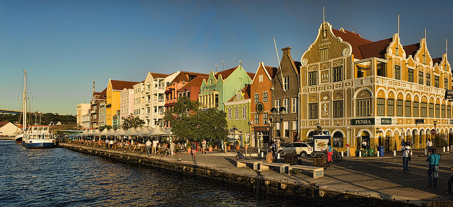 Panorama of Willemstad Waterfront Curacao Photograph by David Smith