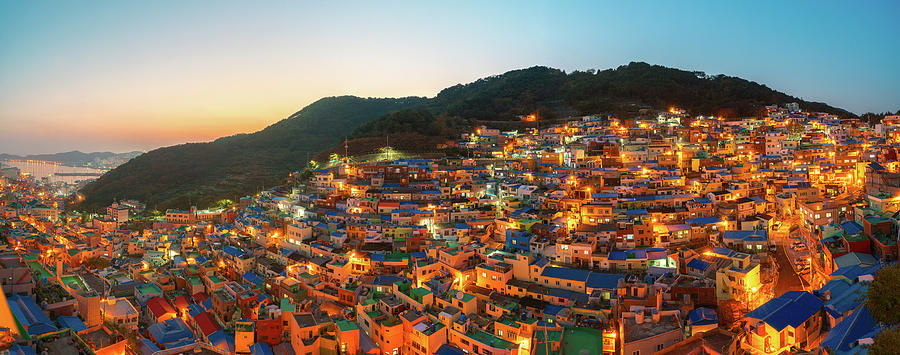 Panorama photo of Gamcheon village in Busan city Photograph by Anek Suwannaphoom