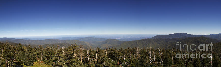 Panorama Smoky Mountains Photograph by Karen Foley