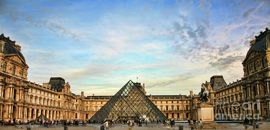 Panorama The Louvre Museum  Photograph by Chuck Kuhn