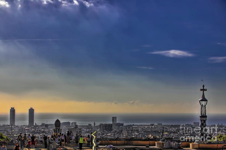 Panorama View Barcelona Spain  Photograph by Chuck Kuhn