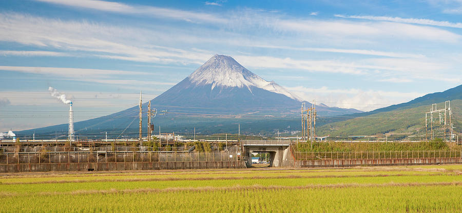 Panorama view of Mount Fuji and Rice Field Photograph by Andria Patino ...