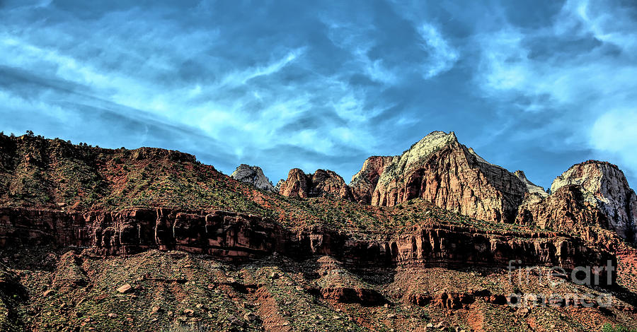 Zion National Park Photograph - Panorama Zion National Park Utah  by Chuck Kuhn