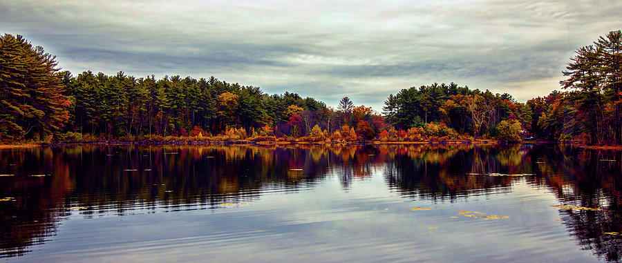 Panoramic autumn landscape Photograph by Lilia S