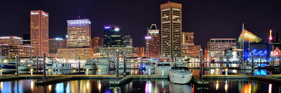Baltimore Photograph - Panoramic Baltimore by Frozen in Time Fine Art Photography