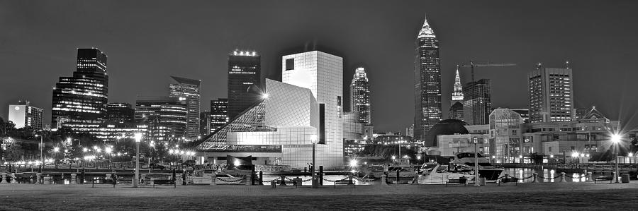 Cleveland Photograph - Panoramic Black and White by Frozen in Time Fine Art Photography