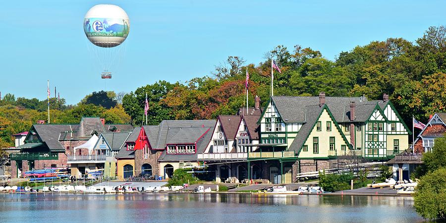 Panoramic Boathouse Row in Philly Photograph by Frozen in Time Fine Art Photography
