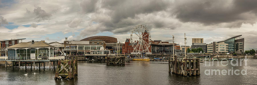 Panoramic Cardiff Bay 2 Photograph by Steve Purnell