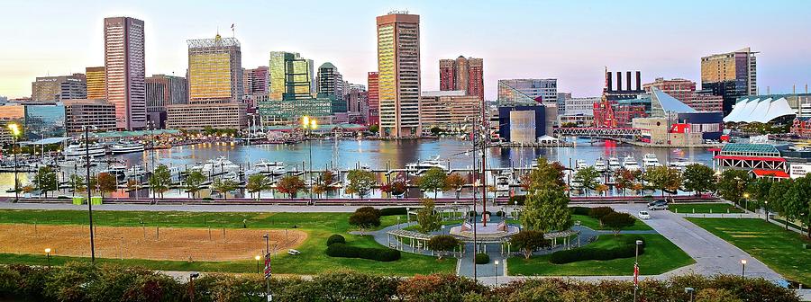 Panoramic Cityscape of Baltimore from the Hill Photograph by Frozen in Time Fine Art Photography