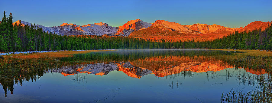 Panoramic Dawn at Bierstadt Lake Photograph by Greg Norrell
