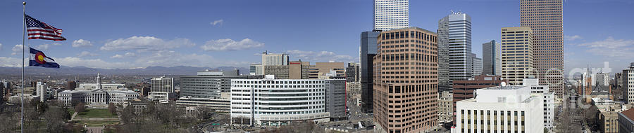 Panoramic Denver Photograph by Steven Parker