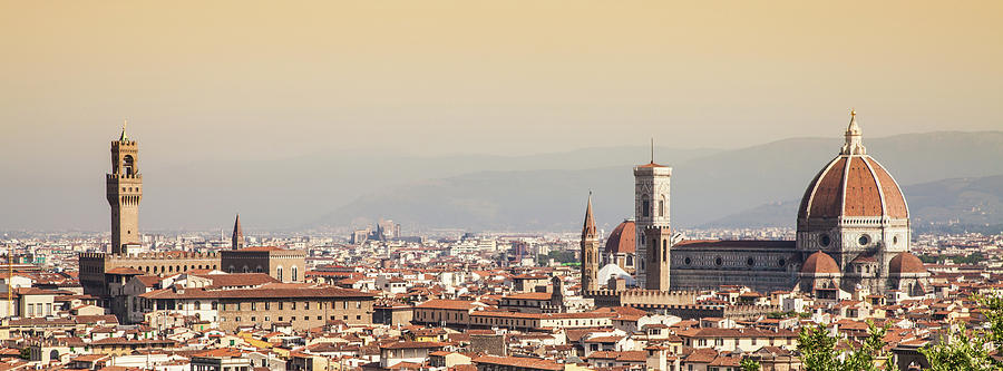 Panoramic Florence Duomo view - Italy Photograph by Paolo Modena