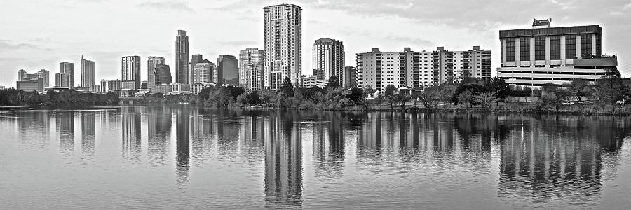 Panoramic Grayscale of Austin Photograph by Frozen in Time Fine Art Photography