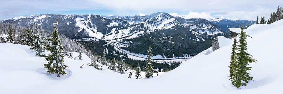 Panoramic Mountain Top View of Popular Washington Resort Photograph by ...