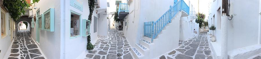 Flower Photograph - Panoramic Naoussa village Paros by Colette V Hera Guggenheim