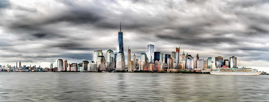 Nyc Skyline Photograph - Panoramic New York City by Rafael Quirindongo